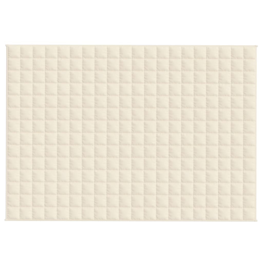 Couverture lestée Crème clair 135x200 cm 10 kg Tissu