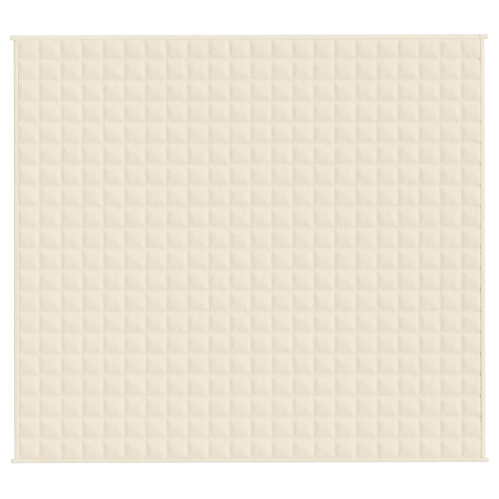 Couverture lestée Crème clair 200x220 cm 9 kg Tissu