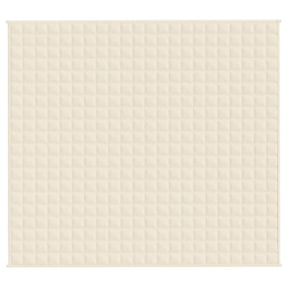 Couverture lestée Crème clair 200x220 cm 9 kg Tissu