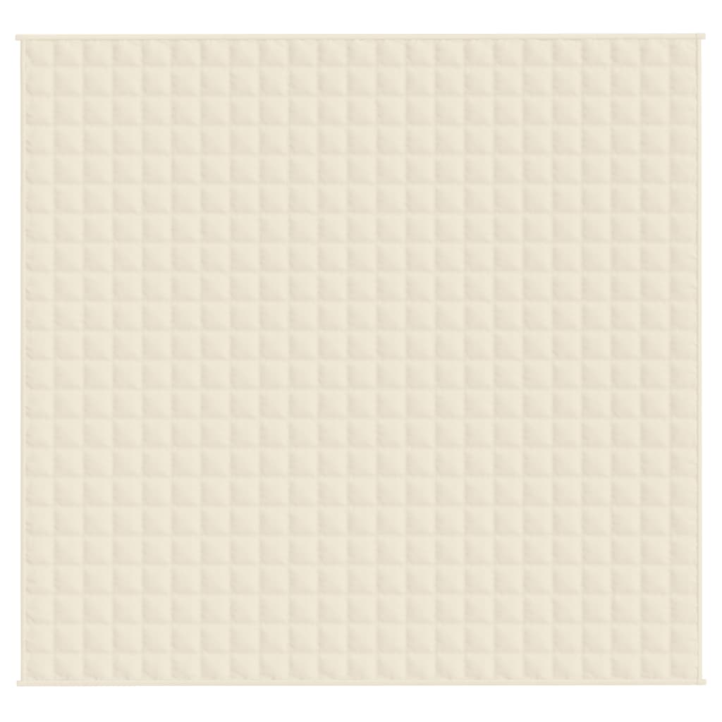 Couverture lestée Crème clair 220x230 cm 15 kg Tissu