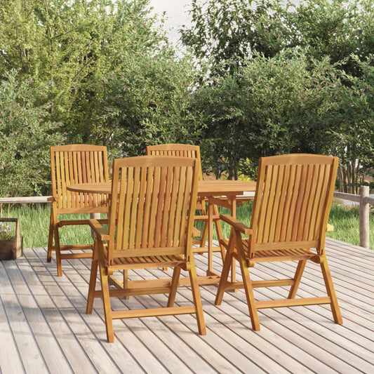 Ensemble à manger de jardin 5 pcs Bois de teck massif