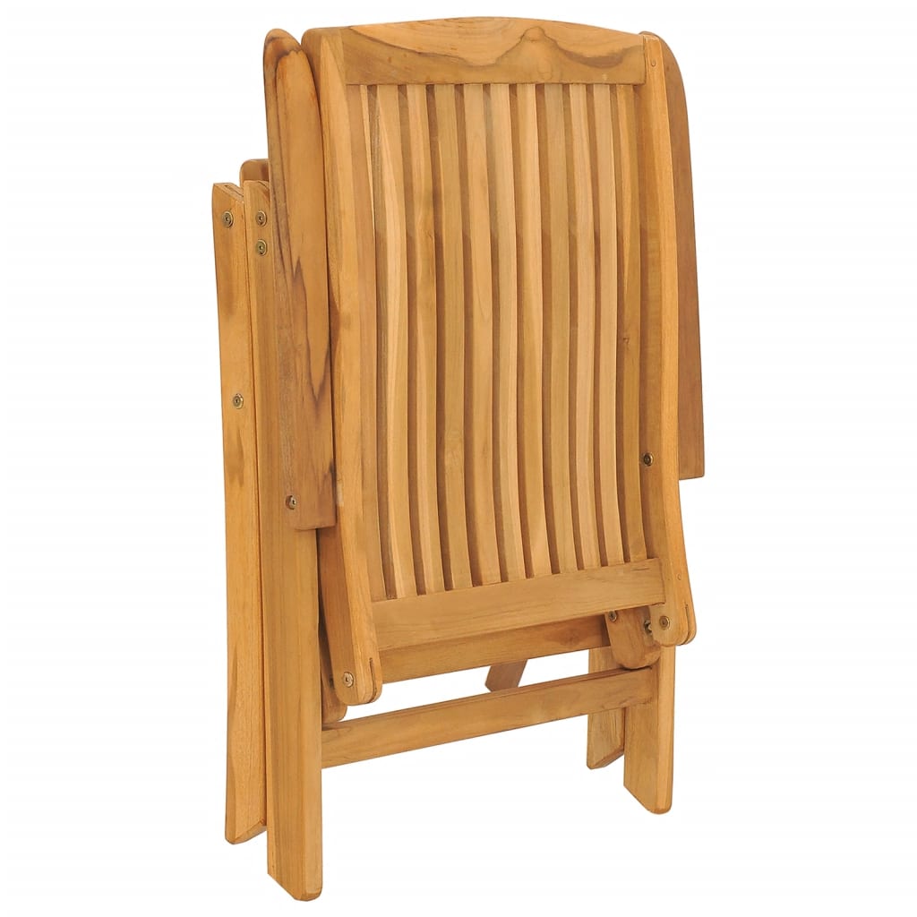 Chaises de jardin inclinables lot de 4 bois massif de teck