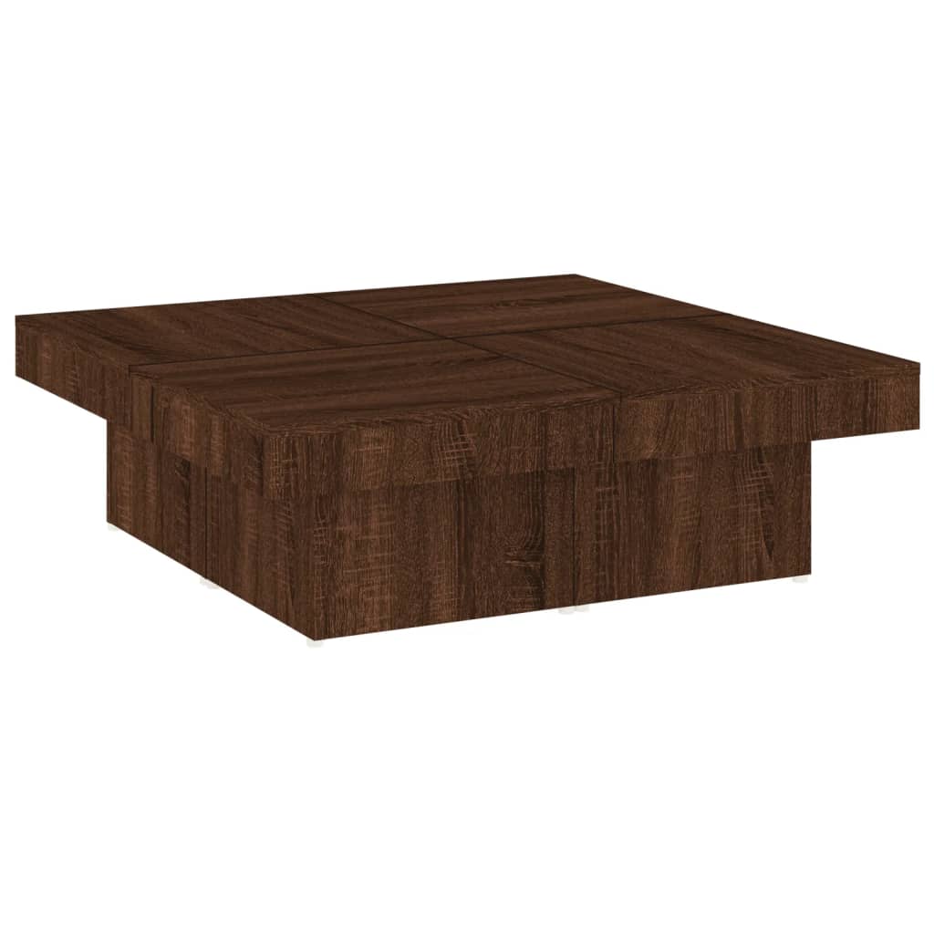 Table basse Chêne marron 90x90x28 cm Bois d'ingénierie