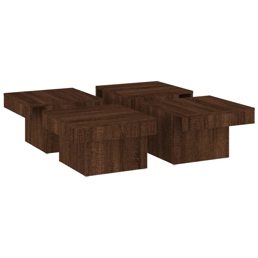 Table basse Chêne marron 90x90x28 cm Bois d'ingénierie