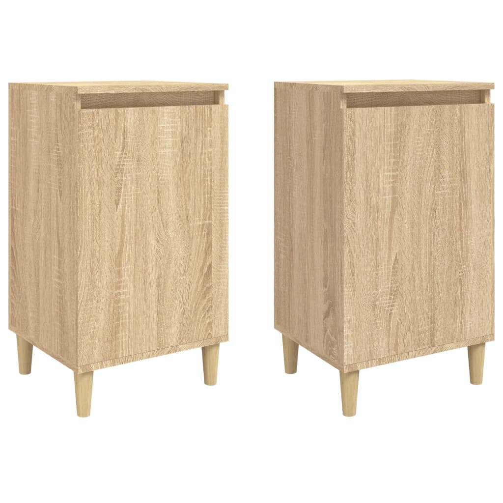 Tables de chevet 2pcs chêne sonoma 40x35x70cm bois d'ingénierie