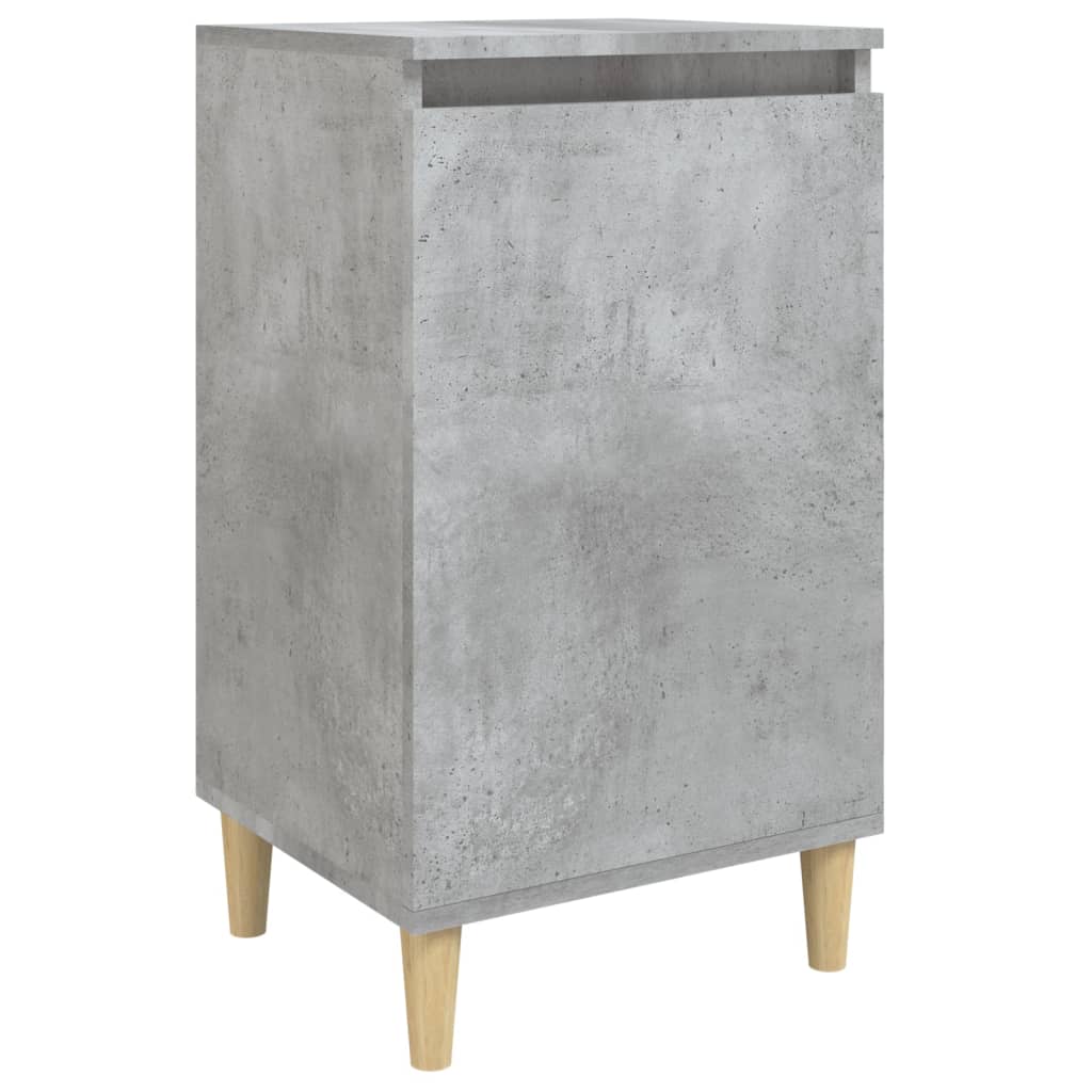 Table de chevet gris béton 40x35x70 cm bois d'ingénierie