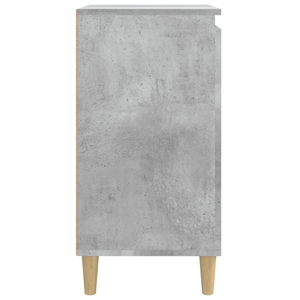 Table de chevet gris béton 40x35x70 cm bois d'ingénierie