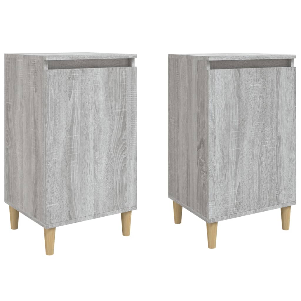 Tables de chevet 2 pcs sonoma gris 40x35x70cm bois d'ingénierie