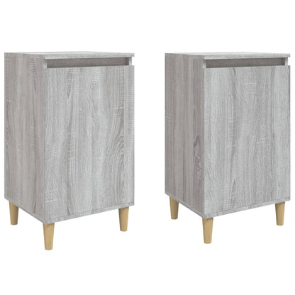 Tables de chevet 2 pcs sonoma gris 40x35x70cm bois d'ingénierie