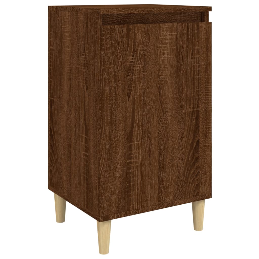 Table de chevet chêne marron 40x35x70 cm bois d'ingénierie