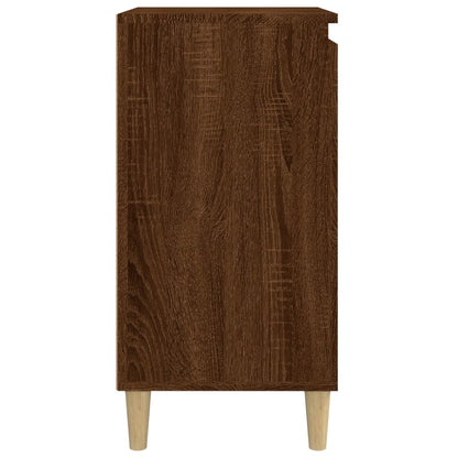 Table de chevet chêne marron 40x35x70 cm bois d'ingénierie