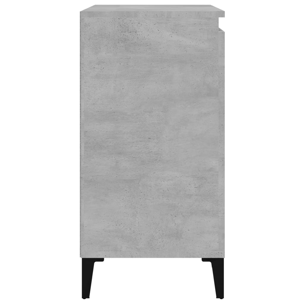 Table de chevet gris béton 40x35x70 cm bois d'ingénierie