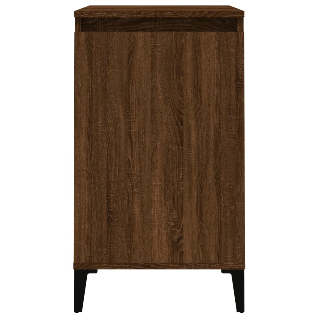 Table de chevet chêne marron 40x35x70 cm bois d'ingénierie