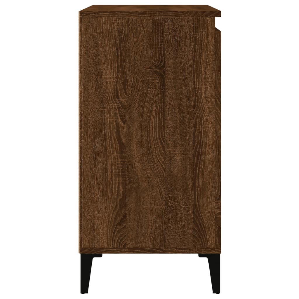 Table de chevet chêne marron 40x35x70 cm bois d'ingénierie