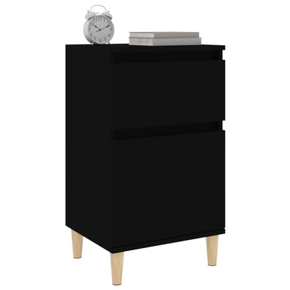 Tables de chevet 2 pcs noir 40x35x70 cm