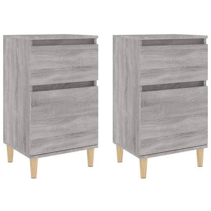 Tables de chevet 2 pcs sonoma gris 40x35x70 cm