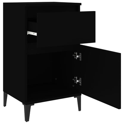 Tables de chevet 2 pcs noir 40x35x70 cm