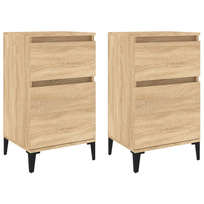 Tables de chevet 2 pcs chêne sonoma 40x35x70 cm