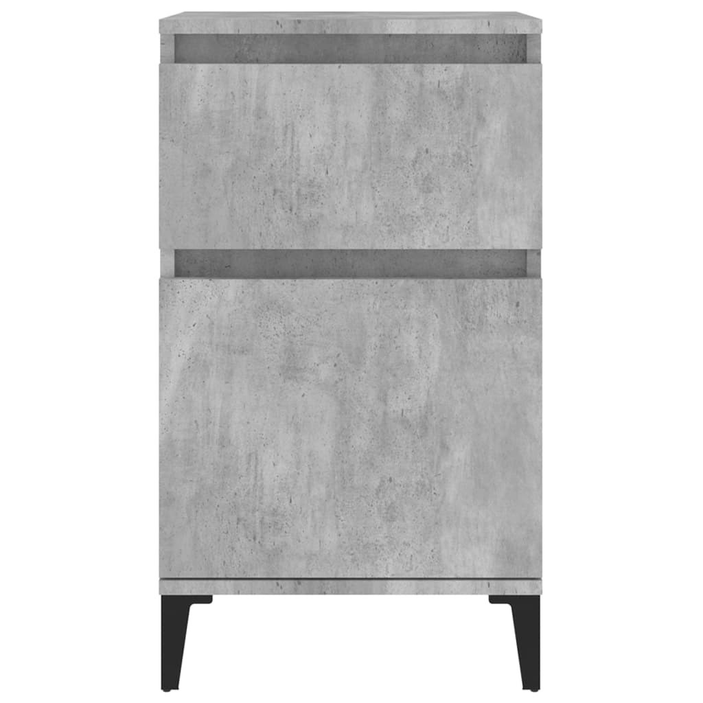 Tables de chevet 2 pcs gris béton 40x35x70 cm