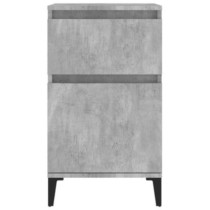 Tables de chevet 2 pcs gris béton 40x35x70 cm