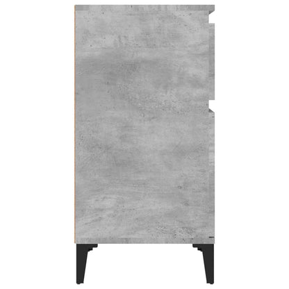 Tables de chevet 2 pcs gris béton 40x35x70 cm