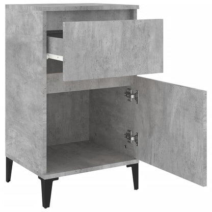 Tables de chevet 2 pcs gris béton 40x35x70 cm