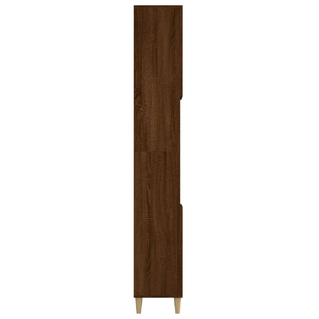 Armoire de bain chêne marron 30x30x190 cm bois d'ingénierie