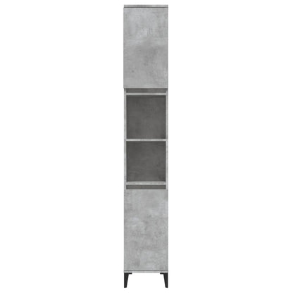 Armoire de salle de bain gris béton 30x30x190 cm