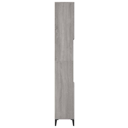 Armoire de bain sonoma gris 30x30x190 cm bois d'ingénierie