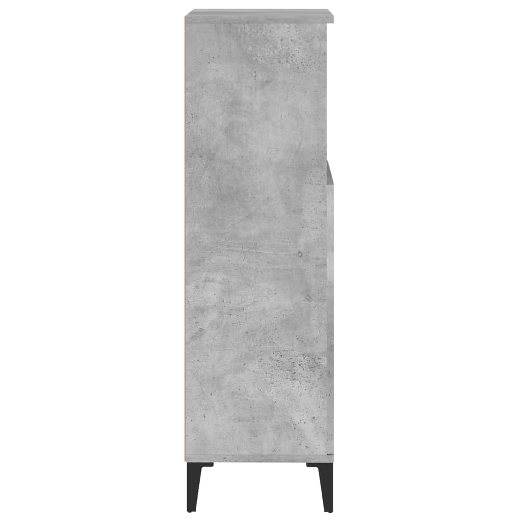 Armoire de salle de bain gris béton 30x30x100 cm