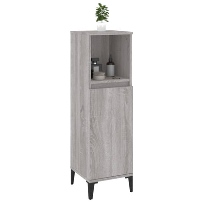 Armoire salle de bain sonoma gris 30x30x100 cm