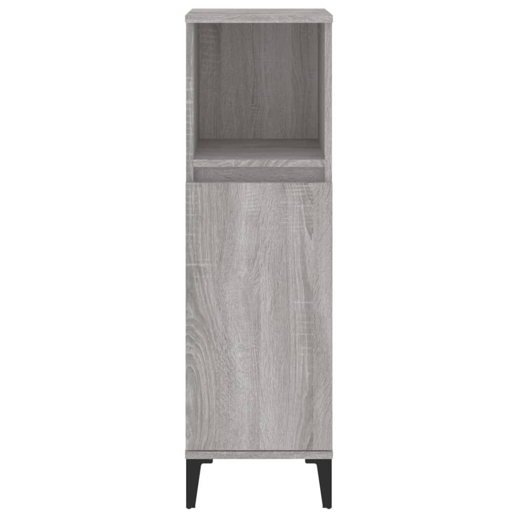 Armoire salle de bain sonoma gris 30x30x100 cm