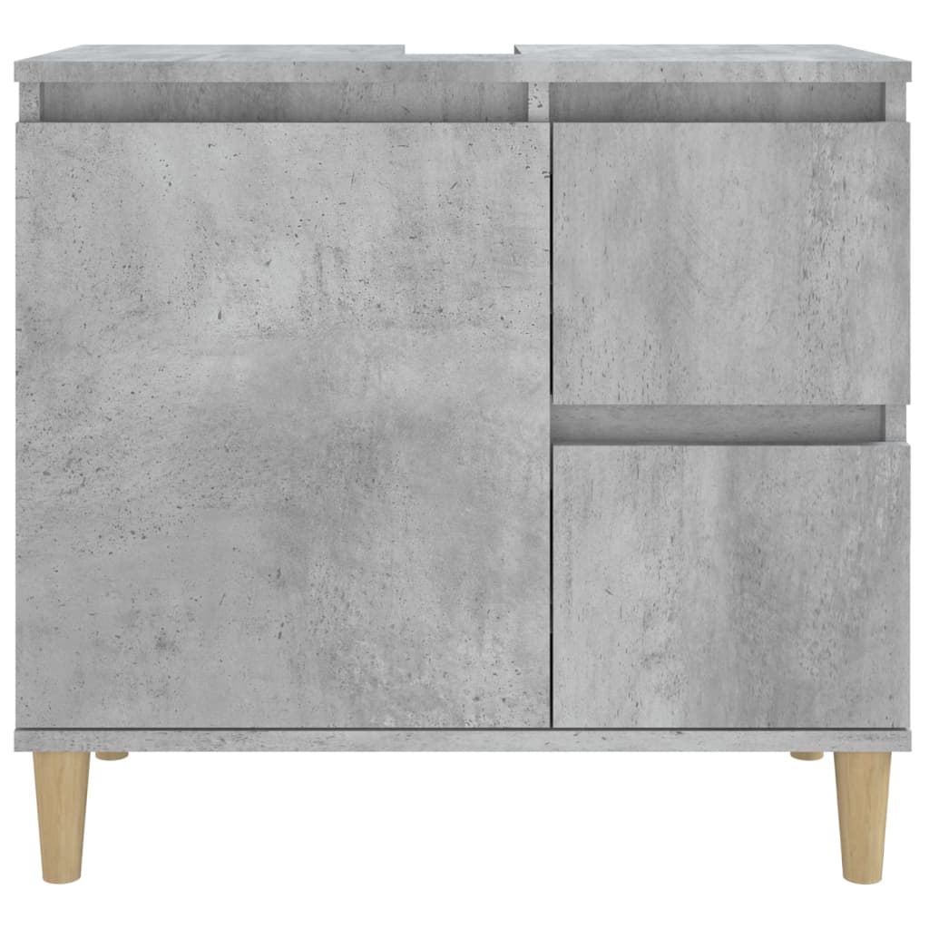 Armoire de salle de bain gris béton 65x33x60 cm