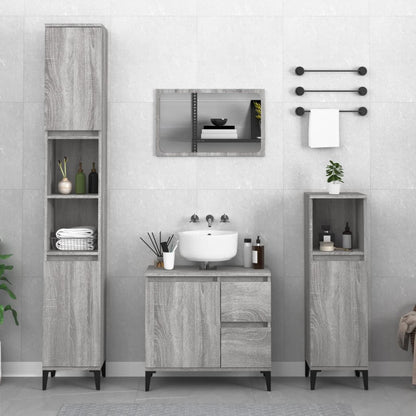 Armoire de bain sonoma gris 65x33x60 cm bois d'ingénierie