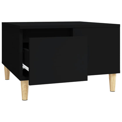 Table basse noir 55x55x36,5 cm bois d'ingénierie