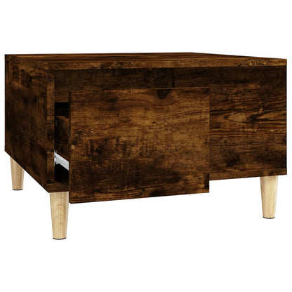 Table basse chêne fumé 55x55x36,5 cm bois d'ingénierie