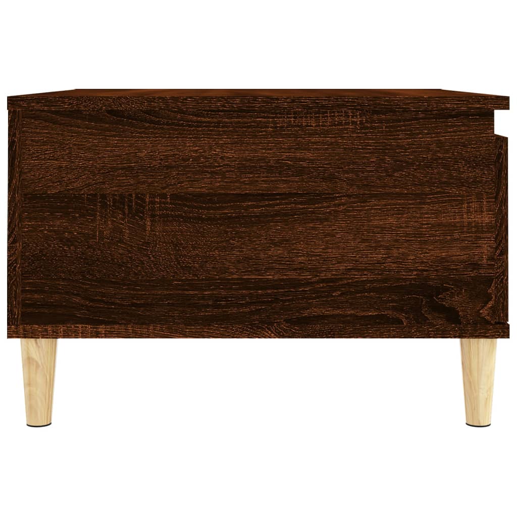 Table basse chêne marron 55x55x36,5 cm bois d'ingénierie