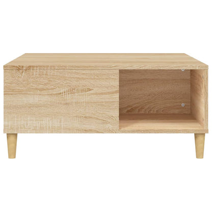 Table basse chêne sonoma 80x80x36,5 cm bois d'ingénierie