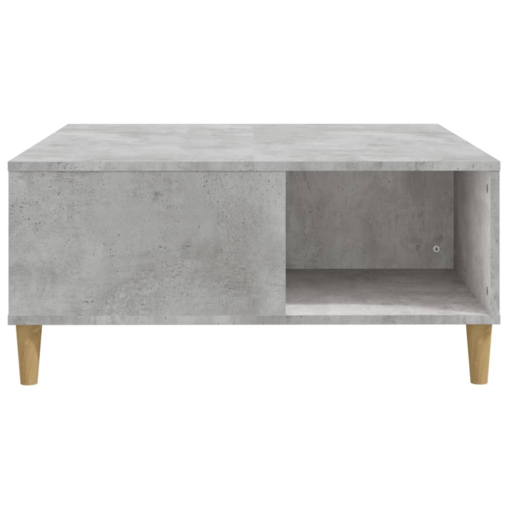 Table basse gris béton 80x80x36,5 cm bois d'ingénierie