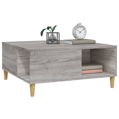 Table basse sonoma gris 80x80x36,5 cm bois d'ingénierie