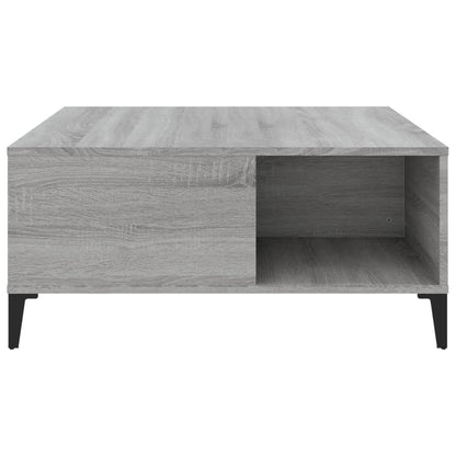 Table basse sonoma gris 80x80x36,5 cm bois d'ingénierie