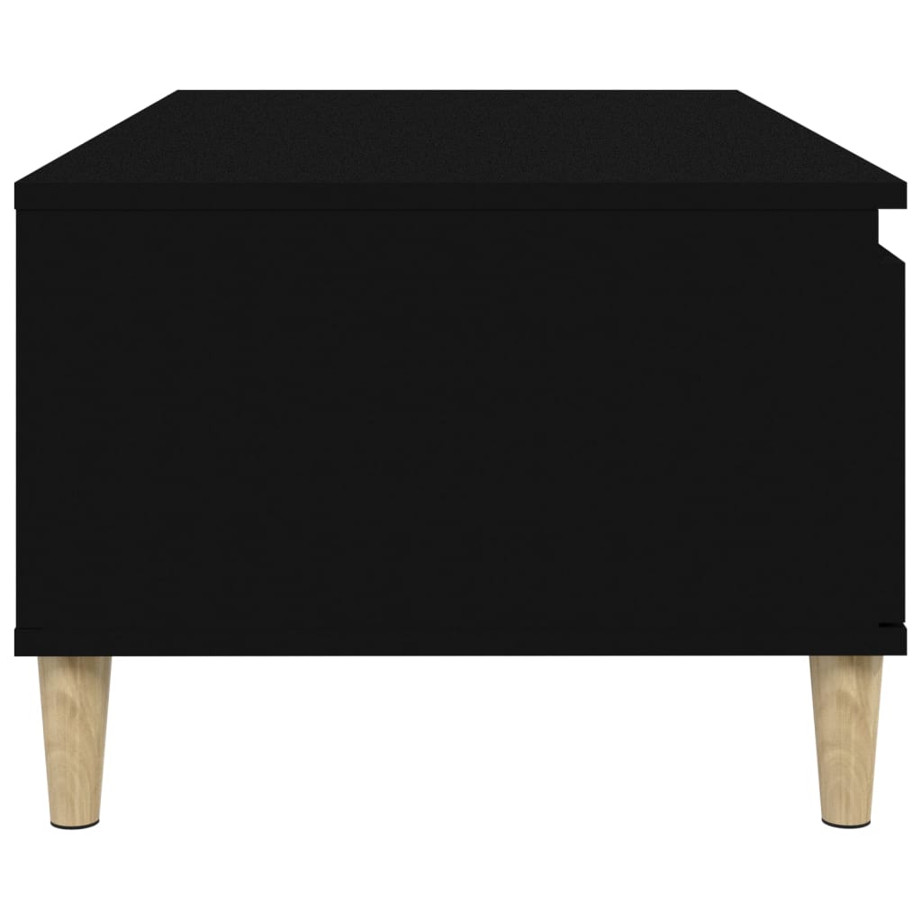 Table basse Noir 90x50x36,5 cm Bois d'ingénierie