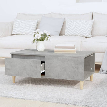 Table basse Gris béton 90x50x36,5 cm Bois d'ingénierie