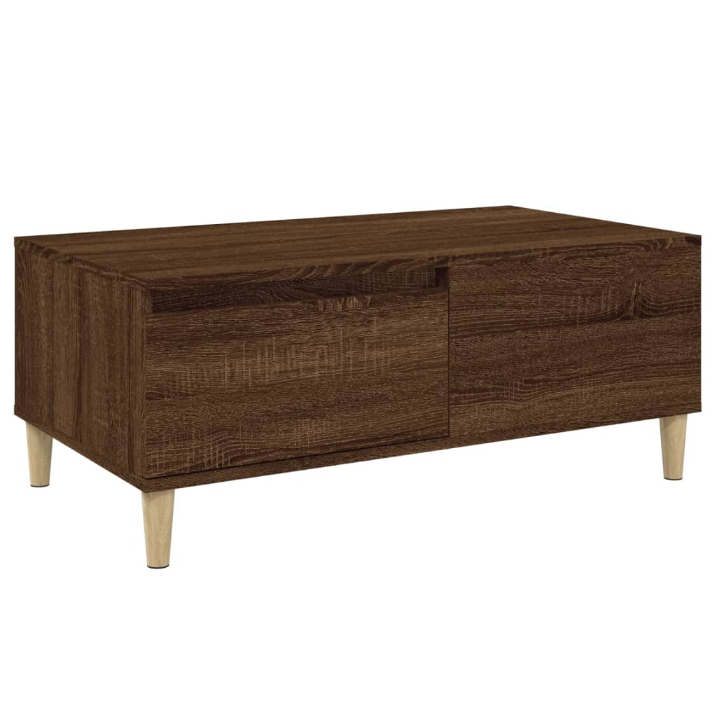 Table basse Chêne marron 90x50x36,5 cm Bois d'ingénierie