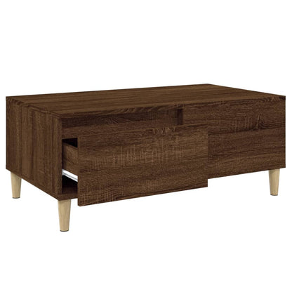 Table basse Chêne marron 90x50x36,5 cm Bois d'ingénierie