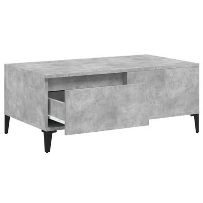 Table basse Gris béton 90x50x36,5 cm Bois d'ingénierie