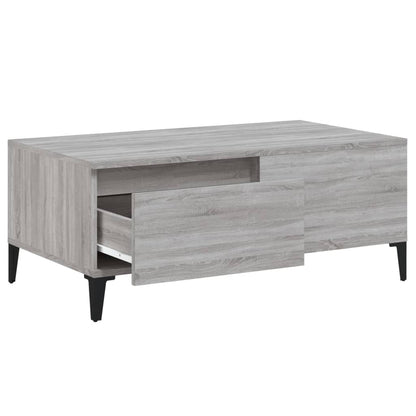 Table basse Sonoma gris 90x50x36,5 cm Bois d'ingénierie