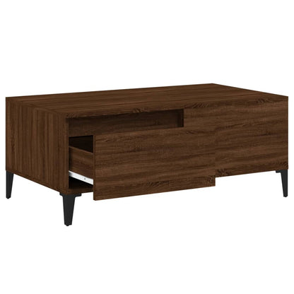 Table basse Chêne marron 90x50x36,5 cm Bois d'ingénierie