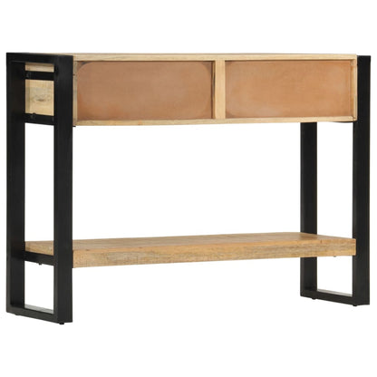 Table console 110x30x76 cm bois de manguier massif brut