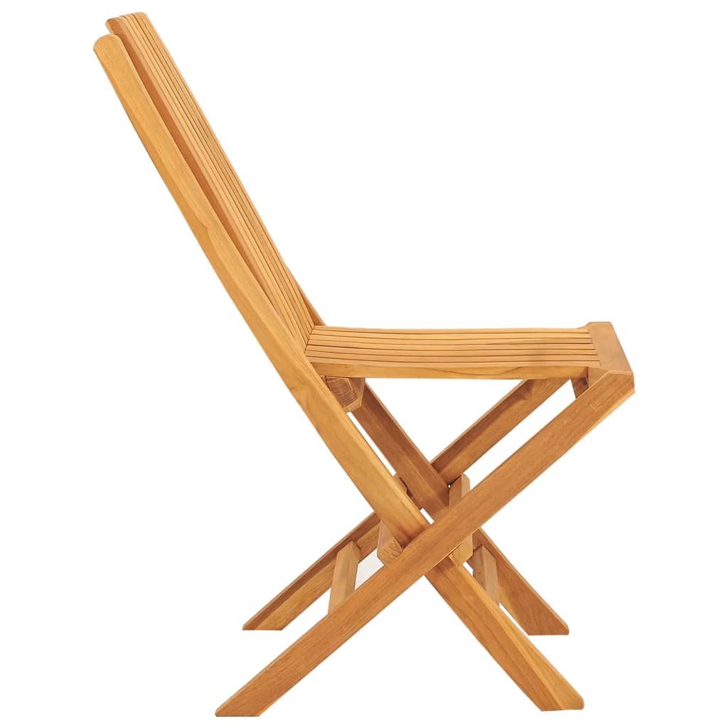 Chaises de jardin pliantes lot de 2 47x47x89cm bois massif teck